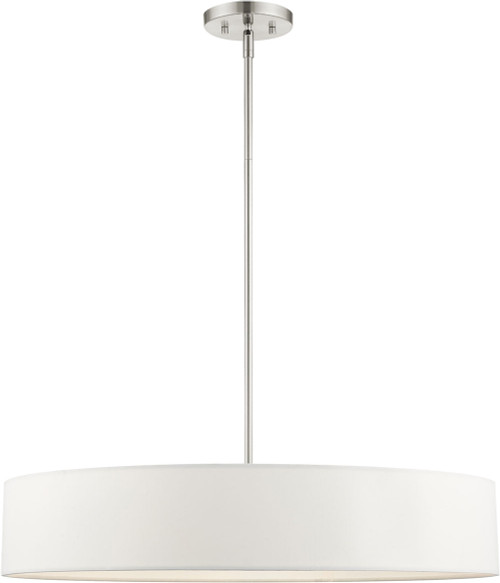 Livex 46925-91 Venlo Modern Brushed Nickel 26" Drum Hanging Light Fixture