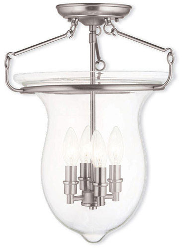 Livex 50297-91 Canterbury Brushed Nickel Flush Mount Lighting