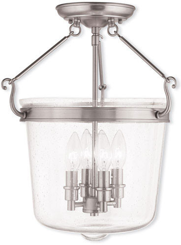 Livex 50495-91 Winchester Brushed Nickel Flush Mount Light Fixture