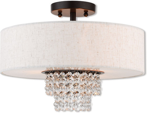 Livex 51096-92 Carlisle English Bronze 15" Overhead Light Fixture