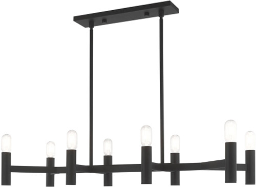Livex 51138-04 Copenhagen Modern Black Island Lighting