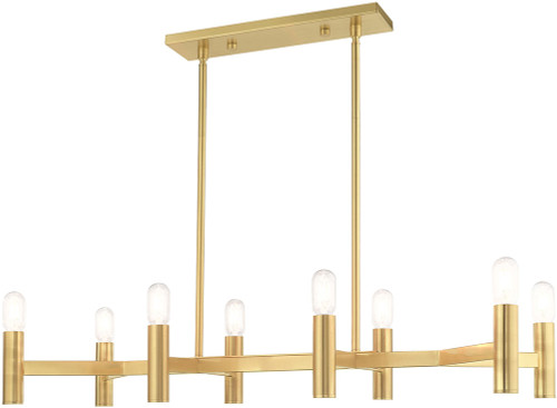 Livex 51138-12 Copenhagen Contemporary Satin Brass Kitchen Island Lighting