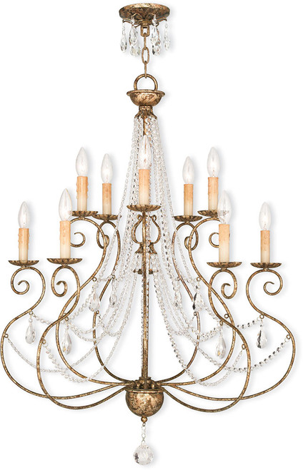 Livex 51909-36 Isabella Hand Applied European Bronze Lighting Chandelier