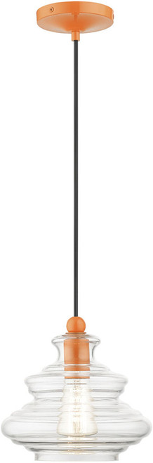 Livex 52831-77 Everett Shiny Orange Mini Pendant Lighting