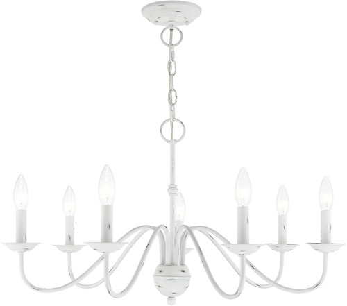 Livex 52167-60 Windsor Antique White Chandelier Light