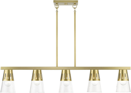 Livex 56455-08 Bennington Natural Brass Kitchen Island Lighting