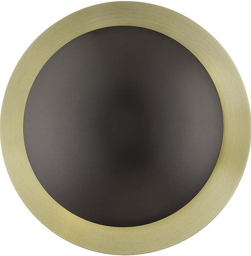Livex 56571-92 Ventura Contemporary English Bronze with Antique Brass Reflector Backplate Wall Lighting Fixture