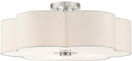 Livex 58068-91 Solstice Brushed Nickel 22" Home Ceiling Lighting