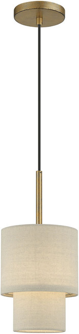 Livex 58891-48 Bellingham Antique Gold Leaf Mini Drop Ceiling Light Fixture