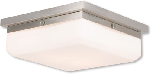 Livex 65537-91 Allure Brushed Nickel ADA Flush Mount Lighting