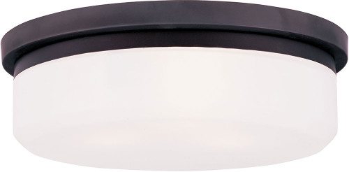 Livex 7393-07 Stratus Bronze 15.5" Flush Mount Light Fixture