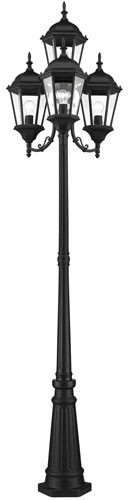 Livex 7557-14 Hamilton Traditional Textured Black Exterior Post Lighting Fixture