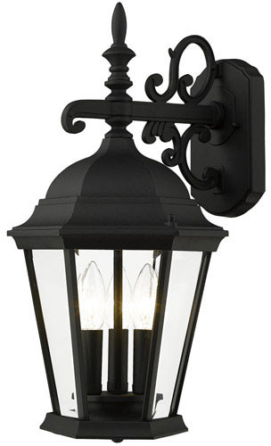 Livex 7560-14 Hamilton Traditional Textured Black Exterior 19" Wall Lighting