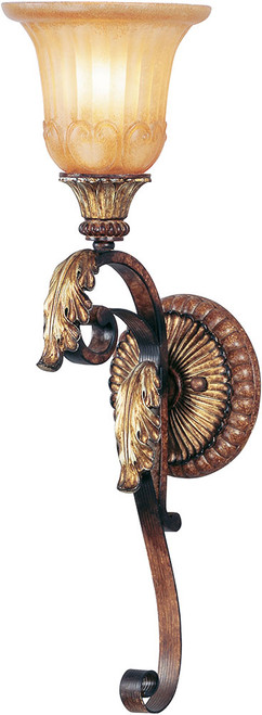 Livex 8581-63 Villa Verona Verona Bronze with Aged Gold Leaf Accents Wall Light Fixture