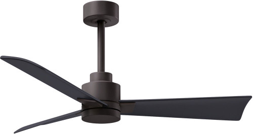 Matthews AK-TB-BK Alessandra Contemporary Matte Black Ceiling Fan