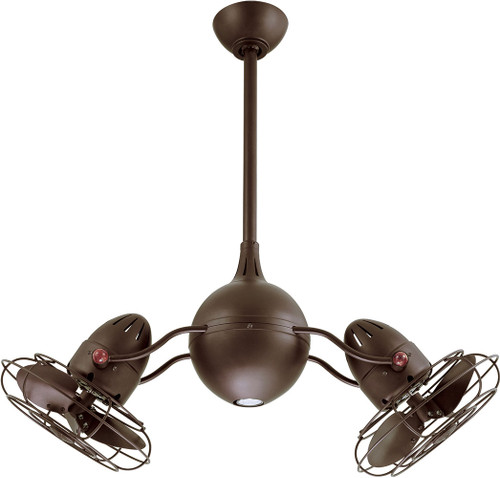 Matthews AQ-TB-MTL Acqua Modern Textured Bronze Halogen Interior/Exterior 38" Dual Rotational Ceiling Fan