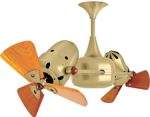 Matthews DD-BRBR-WD Duplo-Dinamico Modern Brushed Brass 36" Ceiling Fan