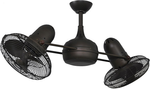 Matthews DG-TB-MTL Dagny Contemporary Textured Bronze Interior/Exterior 39" Dual Rotational Ceiling Fan