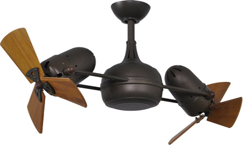 Matthews DG-TB-WD Dagny Modern Textured Bronze Interior/Exterior 41" Dual Rotational Ceiling Fan