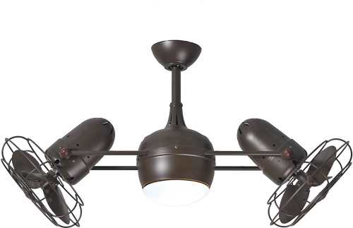 Matthews DGLK-TB-MTL Dagny Contemporary Textured Bronze Interior/Exterior 41" Dual Rotational Ceiling Fan