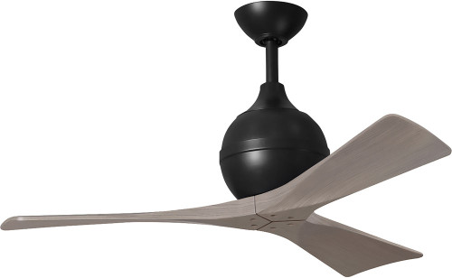 Matthews IR3-BK-GA Irene Contemporary Gray Ash Ceiling Fan