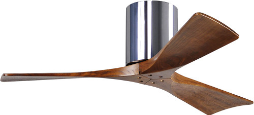 Matthews IR3H-CR-42 Irene Modern Polished Chrome Interior/Exterior 42" 3 Blade Hugger-style Paddle Ceiling Fan