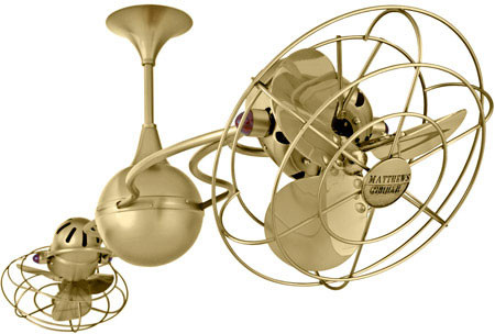 Matthews IV-BRBR-MTL Italo Ventania Modern Brushed Brass 60" Home Ceiling Fan