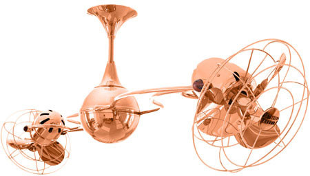 Matthews IV-CP-MTL Italo Ventania Contemporary Polished Copper 60" Home Ceiling Fan