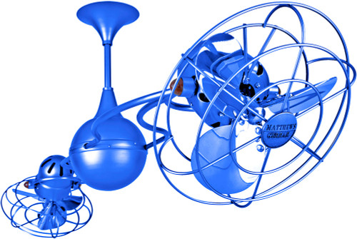 Matthews IV-LTBLUE-MTL Italo Ventania Modern Light Blue Interior/Exterior 53" Rotational Ceiling Fan with Metal Blades