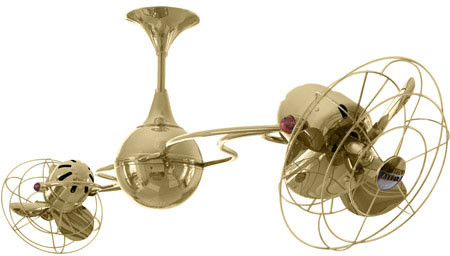 Matthews IV-PB-MTL Italo Ventania Contemporary Polished Brass 60" Home Ceiling Fan