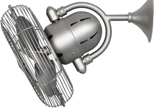Matthews KC-BN Kaye Brushed Nickel Interior/Exterior 13" Oscillating Wall Fan