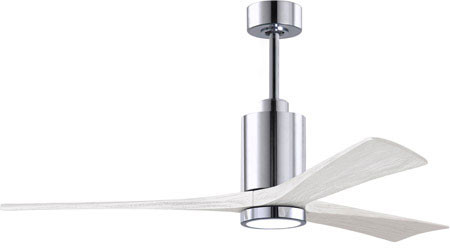 Matthews PA3-CR-MWH-60 Patricia Contemporary Polished Chrome LED 60" Home Ceiling Fan
