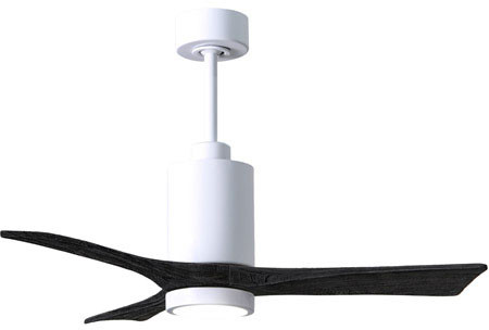 Matthews PA3-WH-BK-42 Patricia Contemporary White LED 42" Home Ceiling Fan