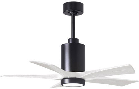 Matthews PA5-BK-MWH-42 Patricia Contemporary Matte Black LED 42" Ceiling Fan
