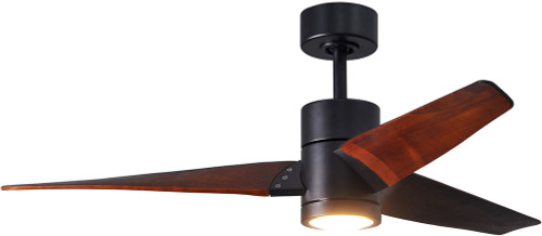 Matthews SJ-BK-WN-52 Super Janet Contemporary Matte Black LED Walnut Blade 52" Ceiling Fan
