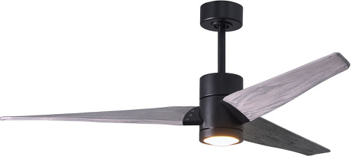 Matthews SJ-BK-BW-60 Super Janet Contemporary Matte Black LED Barn Wood Blade 60" Ceiling Fan