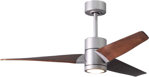 Matthews SJ-BN-WN-52 Super Janet Contemporary Brushed Nickel LED Walnut Blade 52" Ceiling Fan