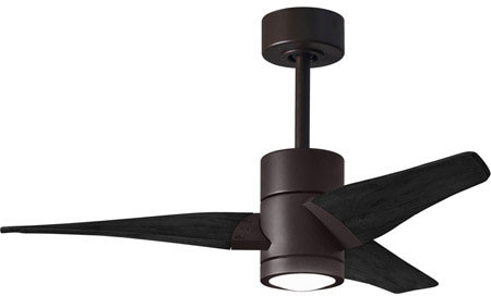 Matthews SJ-TB-BK-42 Super Janet Modern Textured Bronze LED 42" Ceiling Fan
