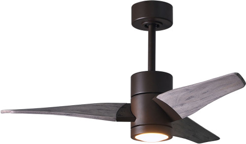 Matthews SJ-TB-BW-42 Super Janet Modern Textured Bronze LED Barn Wood Blade 42" Ceiling Fan