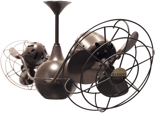 Matthews VB-BZZT-MTL Vent-Bettina Contemporary Bronzette Interior/Exterior 42" Rotational Ceiling Fan with Metal Blades
