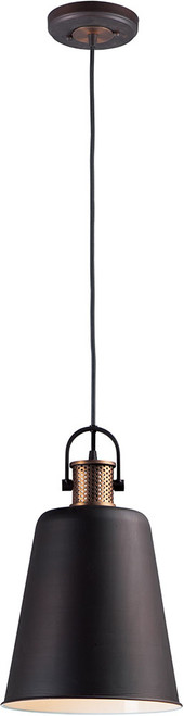 Maxim 10085OIAB Sedona Modern Oil Rubbed Bronze / Antique Brass Mini Pendant Lamp