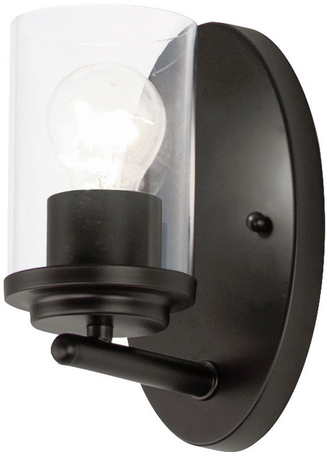Maxim 10211CLBK Corona Contemporary Black Lighting Wall Sconce