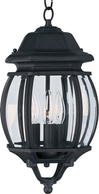 Maxim 1036BK Crown Hill Traditional Black Exterior 19.5" Pendant Lamp