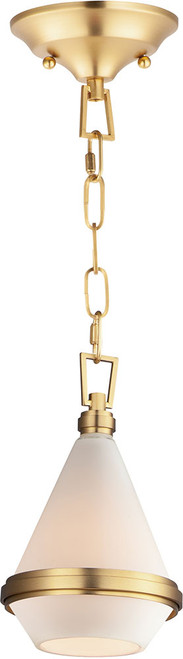 Maxim 10372WTSBR Giza Contemporary Satin Brass 5" Mini Pendant Lamp