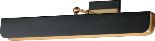 Maxim 10712WTBKNAB Miles Modern Black / Natural Aged Brass LED 24" Wall Sconce Light