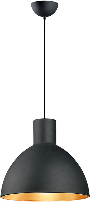 Maxim 11026BKGLD Cora Contemporary Black / Gold 20" Pendant Lighting Fixture