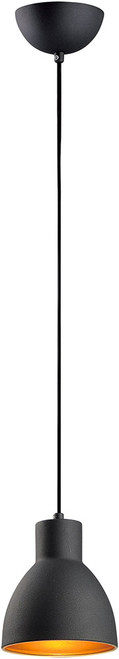 Maxim 11020BKGLD Cora Contemporary Black / Gold 7" Mini Pendant Light