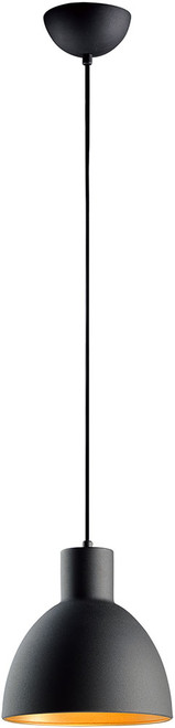 Maxim 11022BKGLD Cora Contemporary Black / Gold 9" Mini Pendant Lamp