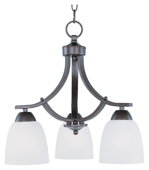 Maxim 11223FTOI Axis Small 3 Lamp Oil Rubbed Bronze Downlight Chandelier - Transitional