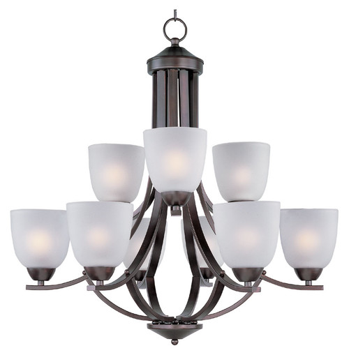 Maxim 11226FTOI Axis Large 9 Lamp 28 Inch Diameter Lighting Chandelier - Oil Rubbed Bronze